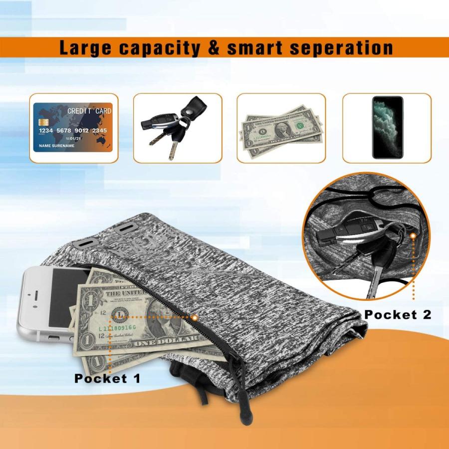 ランニングアームバンド スマホ アームポーチ ランニングようスマホケース Gray ジョギング用アームポーチ 割引購入 スマートフォン用アームバンド