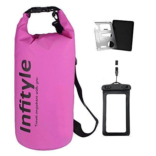 Infityle ドライバッグ フリー防水ポーチ ポケットツール 付 ドラム型 5L 10L 20L 30L(紫，20L）