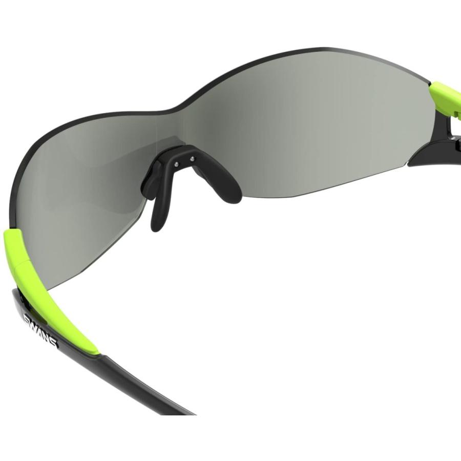 SWANS(スワンズ) スポーツ サングラス ソウ2 ミラーレンズモデル SOU2-0702 LG ライムグリーン×ブラック/シルバーミラー SWANS スワンズ スポーツ サングラス ソウ2 ミラーレンズモデル SOU2 LG ライムグリーン×ブラック/シルバーミラー