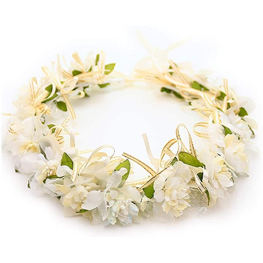 花冠 ヘッドドレス スノウ ホワイト 造花 花かんむり ウェディング 髪飾り あじさい アジサイ 花嫁 ウエディング ブライダル 結婚式 リゾート婚 海外挙式 ハワイ婚 前撮り 花 花飾り ヘアアクセ ヘアアクセサリー 白 カラードレス ドレス ウエディングドレス おしゃれ