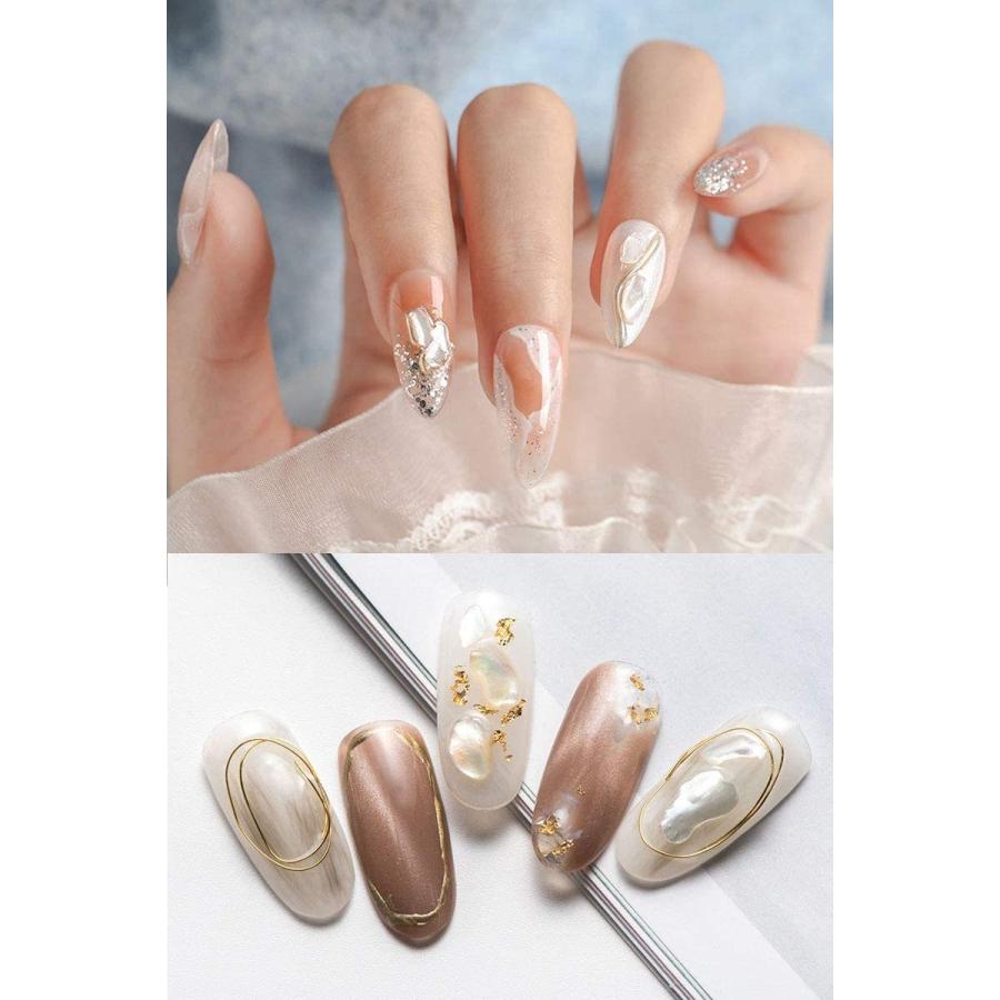 24色 ネイルパーツ 天然 シェル フレークシェル ネイル石パーツ パ 速くおよび自由な ネイル Yesmart アワビ貝殻 ビックシェル ネイルアート パーツ