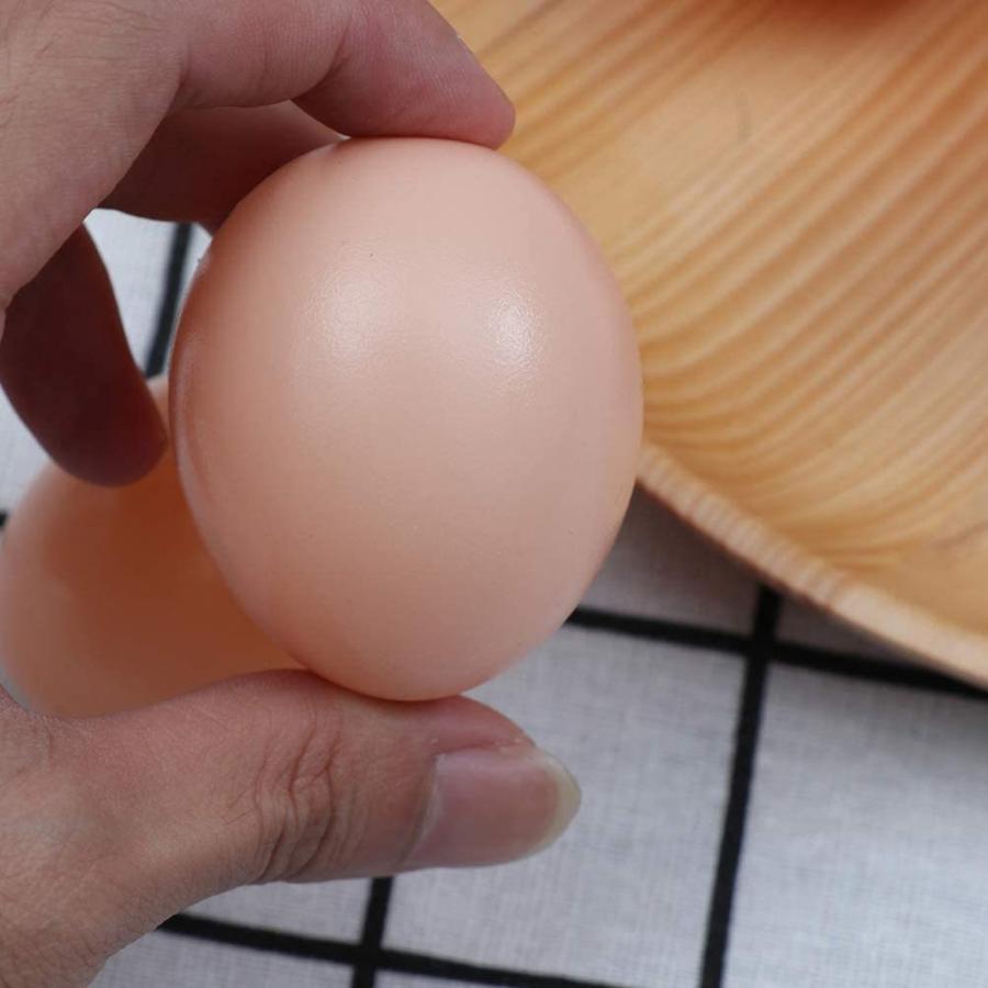 ledmomo 偽卵 鳥おもちゃ 20個セット フェイクチキンエッグ 人工ネスト工巣の卵食品サンプルダミーハウスインテリア エッグ フェイク｜mapletreehouse｜04