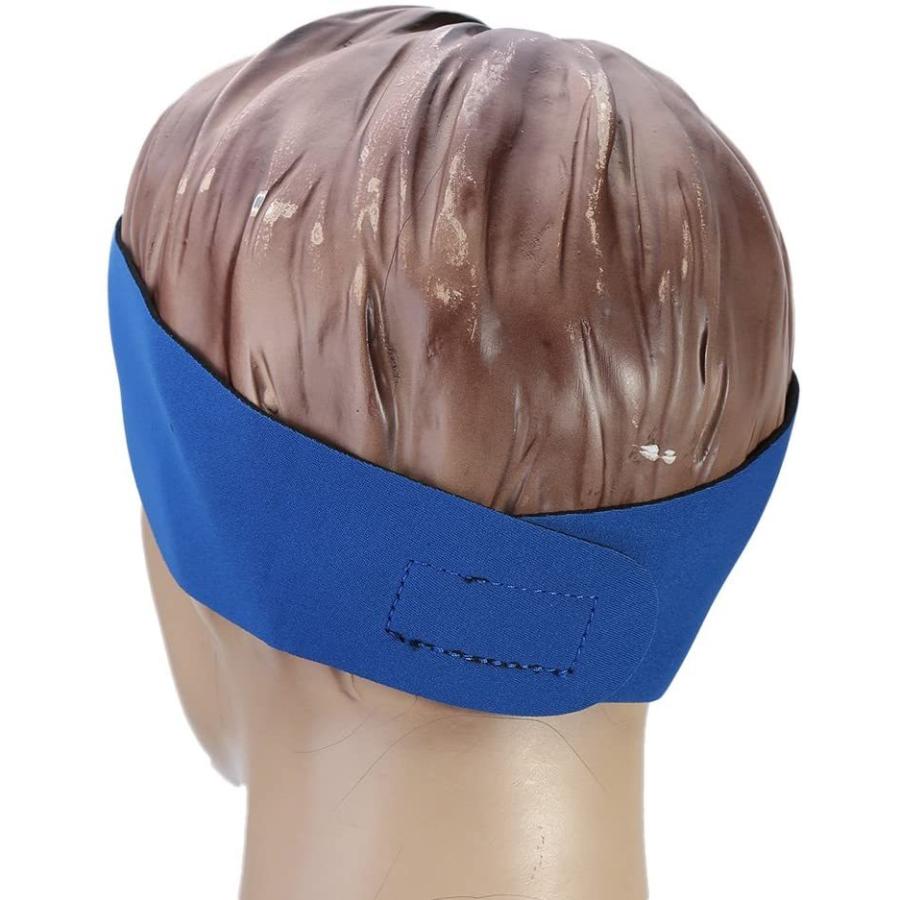 TOPINCN 水泳用ヘッドバンド 耳の保護 中耳炎予防 スイミングヘッドバンド 耳カバー 水泳 サーフィン プール 青(L-大人用)(M-  設備、備品
