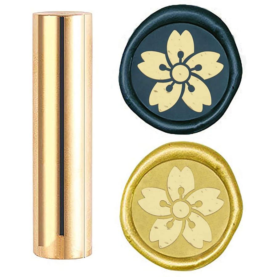 Craspire シーリングスタンプ 桜 ワックスシールスタンプ 花 シーリングワックス 15mm ミニサイズ 銅 円柱ハンドル 蝋封 復古 Maple Tree House 通販 Yahoo ショッピング