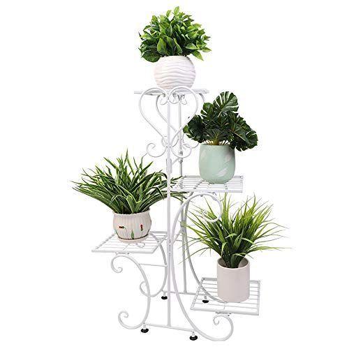フラワースタンド アイアン 室内 白 4段 植木台 ベランダ 花台 プランタースタンド ガーデニング 棚 アンティーク ポットスタンド 史上最も激安