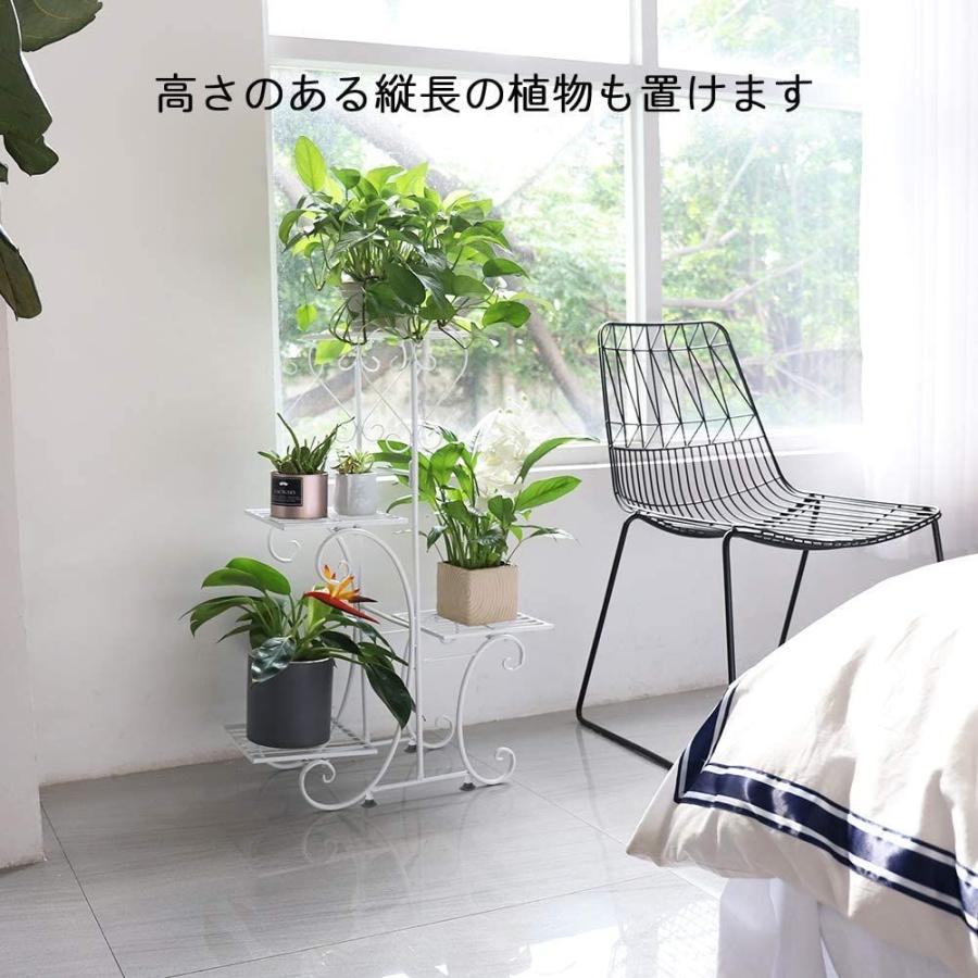 フラワースタンド アイアン 室内 白 4段 植木台 ベランダ 花台 プランタースタンド ガーデニング 棚 アンティーク ポットスタンド 史上最も激安