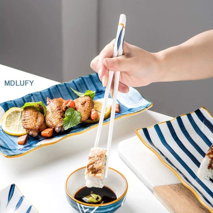MDLUFY セラミック箸 創作日本の手の絵の磁器のはし 高級セラミックおはし 高温セラミック食器に耐性 箸 防カビ 4膳入 【即出荷】