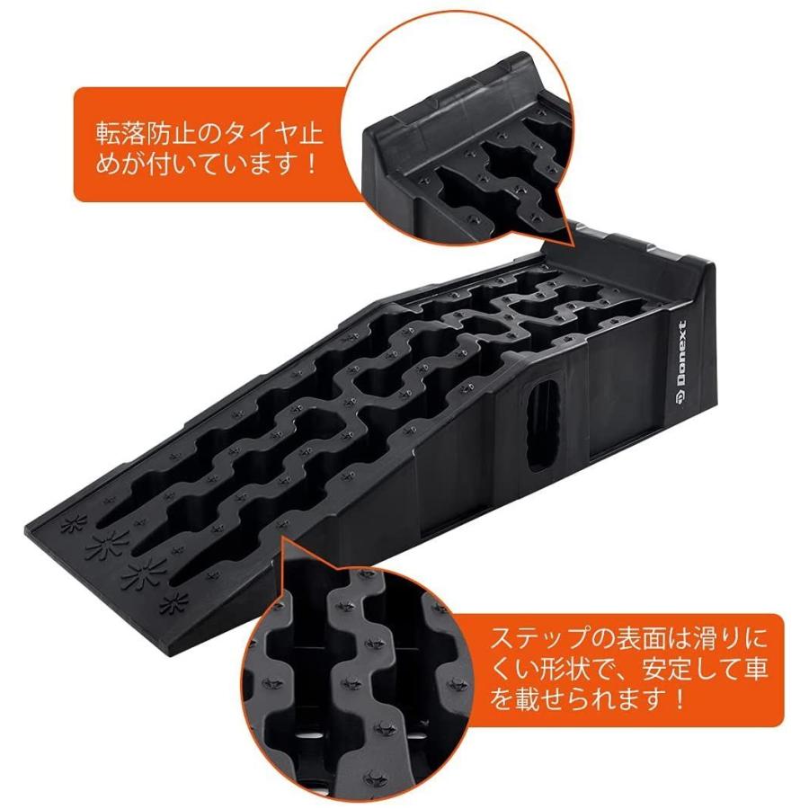 Donext カースロープ タイヤスロープ 整備用スロープ 耐荷重7t タイヤ止め ジャッキ補助 2個セット Donext カースロープ タイヤスロープ 整備用スロープ 耐荷重7t タイヤ止め ジャッキ補助 2個セット