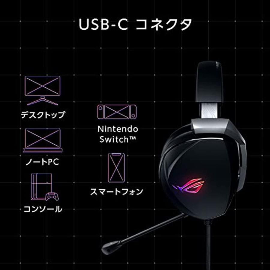 ASUS ゲーミングヘッドセット ROG THETA 7.1 PC、PS5、Nintendo Switch、Mac USB-C 装備 ASUS ゲーミングヘッドセット ROG THETA PC PS5 Nintendo Switch Mac USB 装備