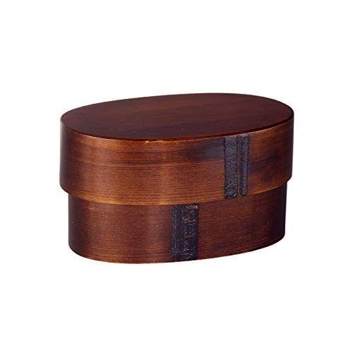 酒井産業 木曽ひのき小判メンパ2段 木製弁当箱 メンパ 小判型 めんぱ うるし塗り 漆 仕切り付き 一段 2段 木製 木 ランチ 曲げわっぱ