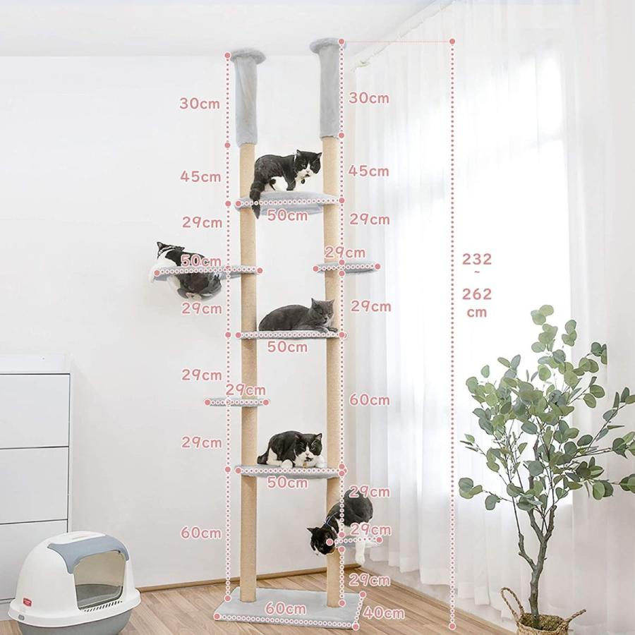 Mwpo 透明宇宙船 窓付きの透明ステップ 突っ張りタイプキャットタワー おうちで木登りタワー 多頭飼い 天然サイザル麻紐 爪とぎガリガリ Mwpo 透明宇宙船 窓付きの透明ステップ 突っ張りタイプキャットタワー おうちで木登りタワー 多頭飼い 天然サイザル麻紐 爪とぎガリガリ