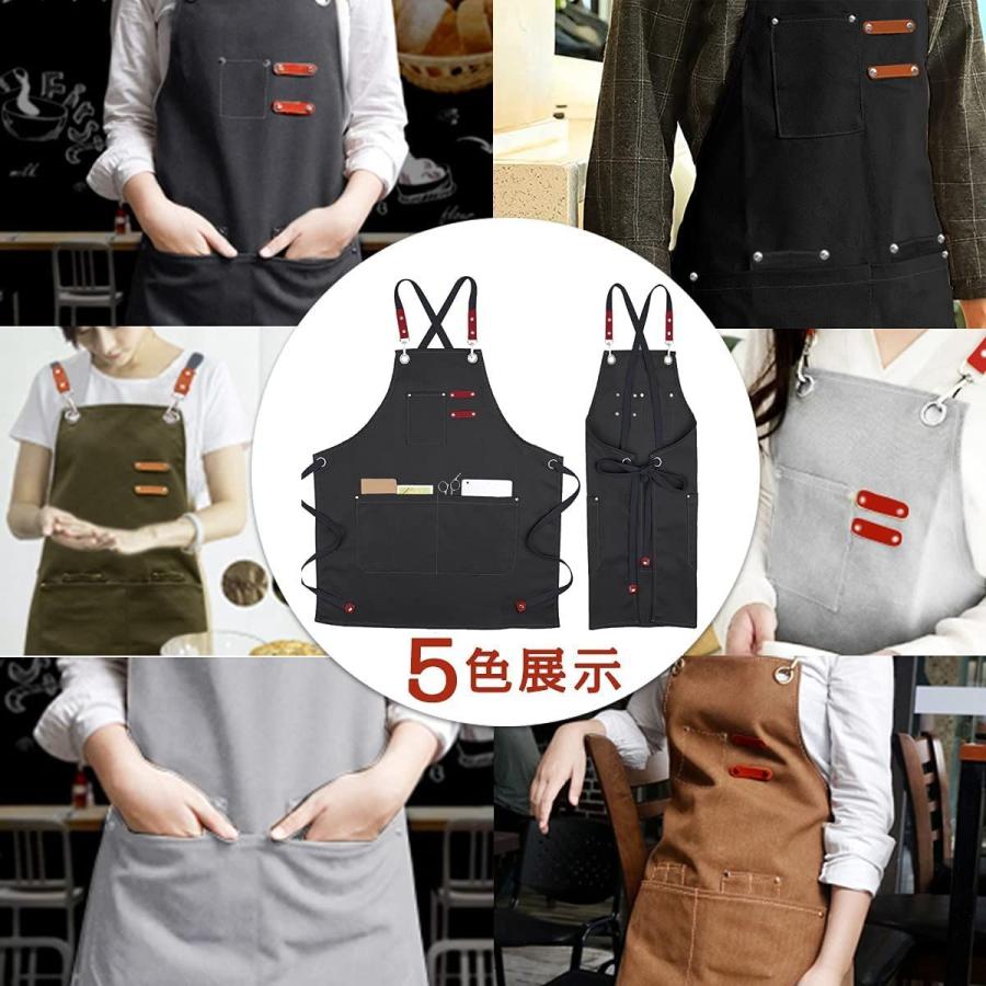 お気にいる エプロン メンズ 女性用 おしゃれ キャンバス カフェエプロン シンプル 前掛け 保育士 防水 H型 動きやすい ポケット多め フリーサイズ 安い Www Aqtsolutions Com