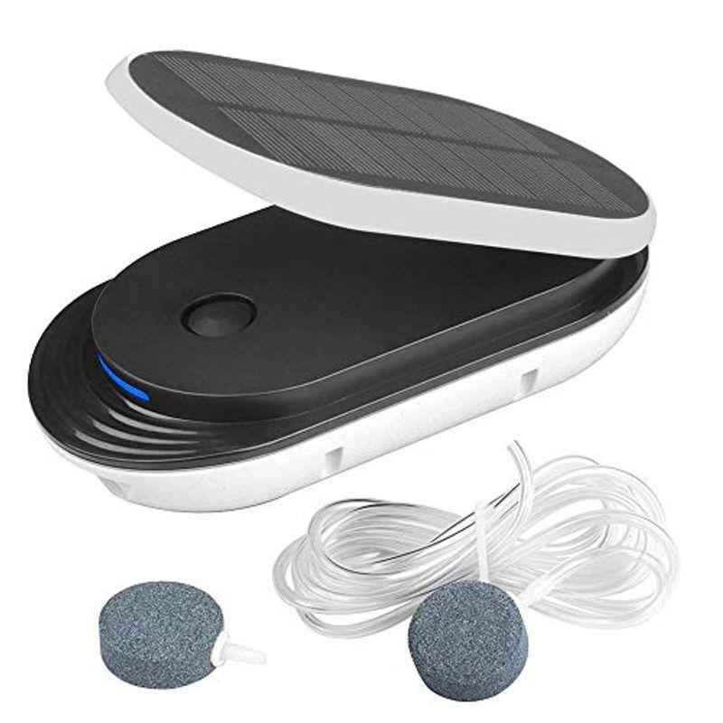 Lifepower ポータブル式エアポンプ ソーラー充電 Usb充電 2way 酸素ポンプ 長待機 可動式パネル 強 弱 間欠 3モード 約 エアレーション Mail Multapplied In