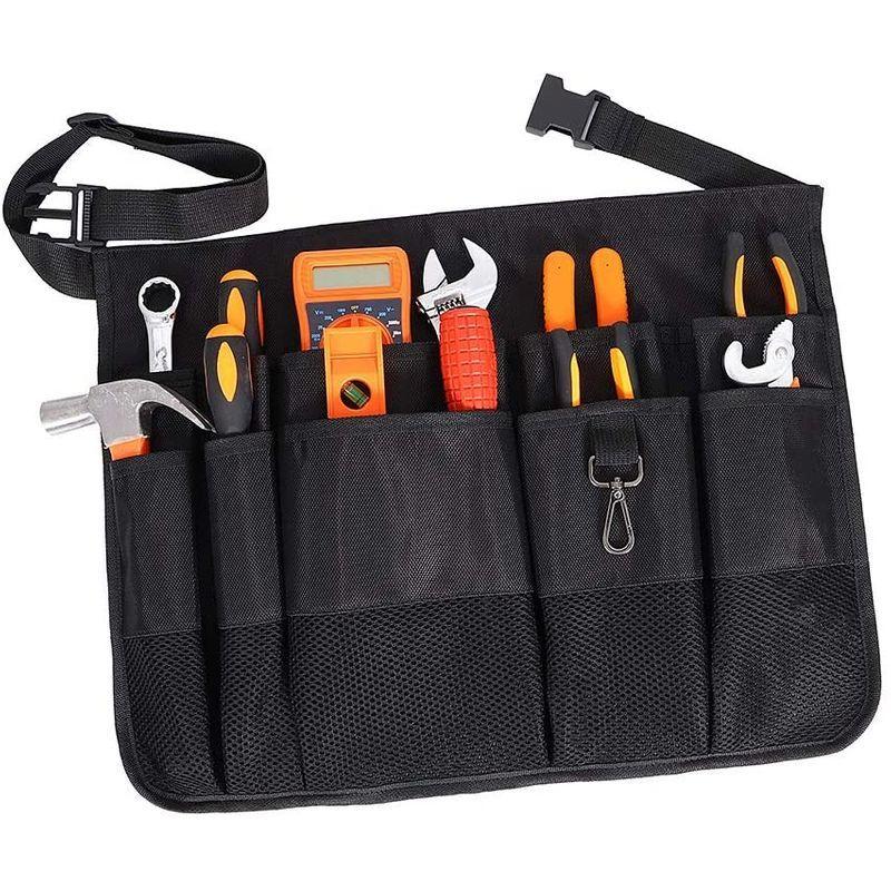 1374円 21年新作入荷 Qees エプロンバック ウエストバッグ ツールバッグ 小物入れ 腰袋 作業用 工具袋 600dオックスフォード 耐久性