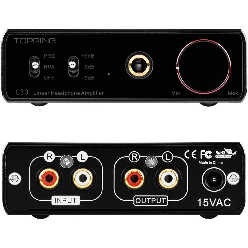 お買い得！ TOPPING L30 Amp 6.35MM NFCA 3ステップゲイン設定 HiFi ヘッドフォンアンプ RCA Hi-Res プリアンプ 【1898133838】(10334円)