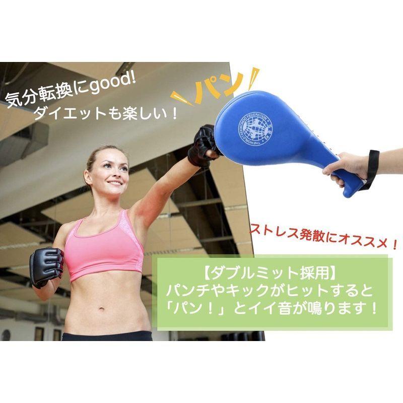 エム プロ M Pro ハンド ミット ダブル ２個 セット 空手 キック ボクシング テコンドー 格闘技 パンチング 練習 ストレス 発 キックミット Royaldiamondlabradoodles Com