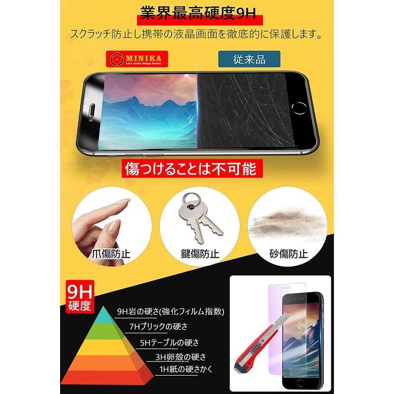 2枚入り iPhoneSE2 ガラスフィルム ブルーライトカット iPhonese第2世代 ブルーライト フィルム アイフォンSE2 保護フ｜mapletreehouse｜03