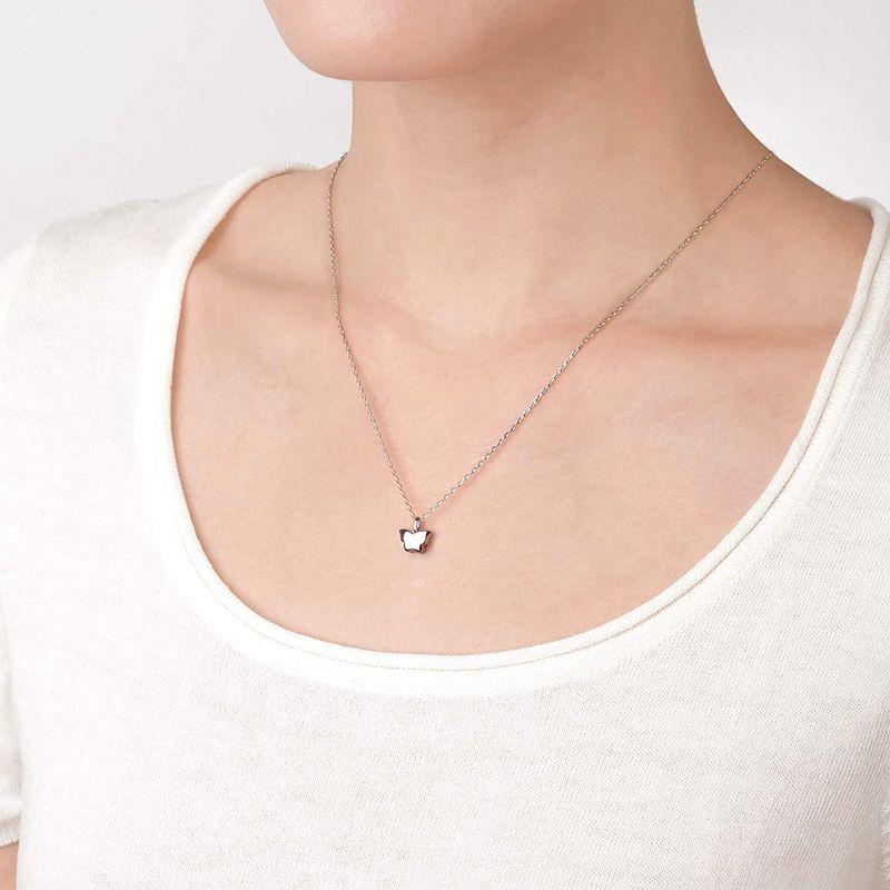 【値下げ中】 ソウルジュエリー 遺骨ペンダント シルバー パピヨン 45cm SV925 ダイヤモンド 手元供養 遺骨入れ 遺骨ネックレス 【Q4115633217】(22407円)