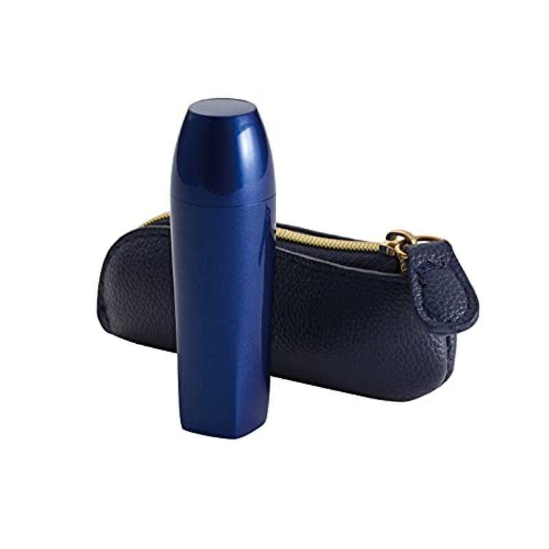 ソウルプチポット ミニ骨壺 携帯型 アイ ブリリアントネイビー 真鍮 ミニ骨壷 分骨用 手元供養 携帯ポーチ 藍色