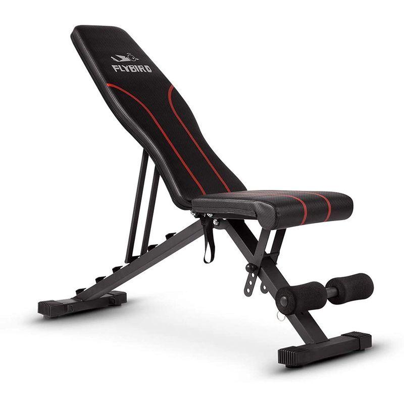 FLYBIRD トレーニングベンチ インクラインベンチ 可変式フラットベンチ アジャスタブル 角度調節簡単 組立不要 折りたたみ式 収納便利 FLYBIRD トレーニングベンチ インクラインベンチ 可変式フラットベンチ アジャスタブル 角度調節簡単 組立不要 折りたたみ式 収納便利