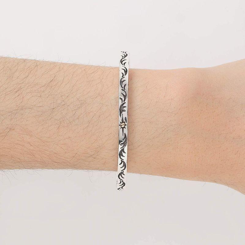 cmy select バングル シルバー 925 ネイティブ ブレスレット 細い 太陽 唐草模様 紳士 男性用 メンズ メーカー (03：太 cmy select バングル シルバー ネイティブ ブレスレット 細い 太陽 唐草模様 紳士 男性用 メンズ メーカー 03：太