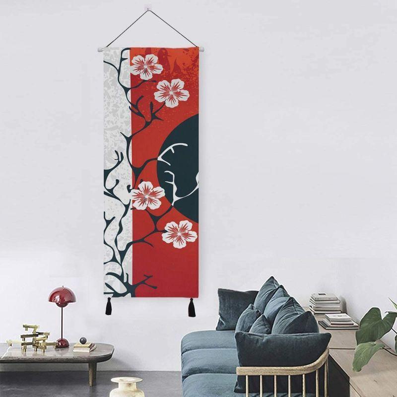 100 の保証 掛け軸 タペストリー 縦長 縦型 かけじく 床の間 掛け物 人気 おしゃれ 模様替え 飾り用 装飾用 飾り付け 壁画 装飾用品 キャンバス印 Aynaelda Com