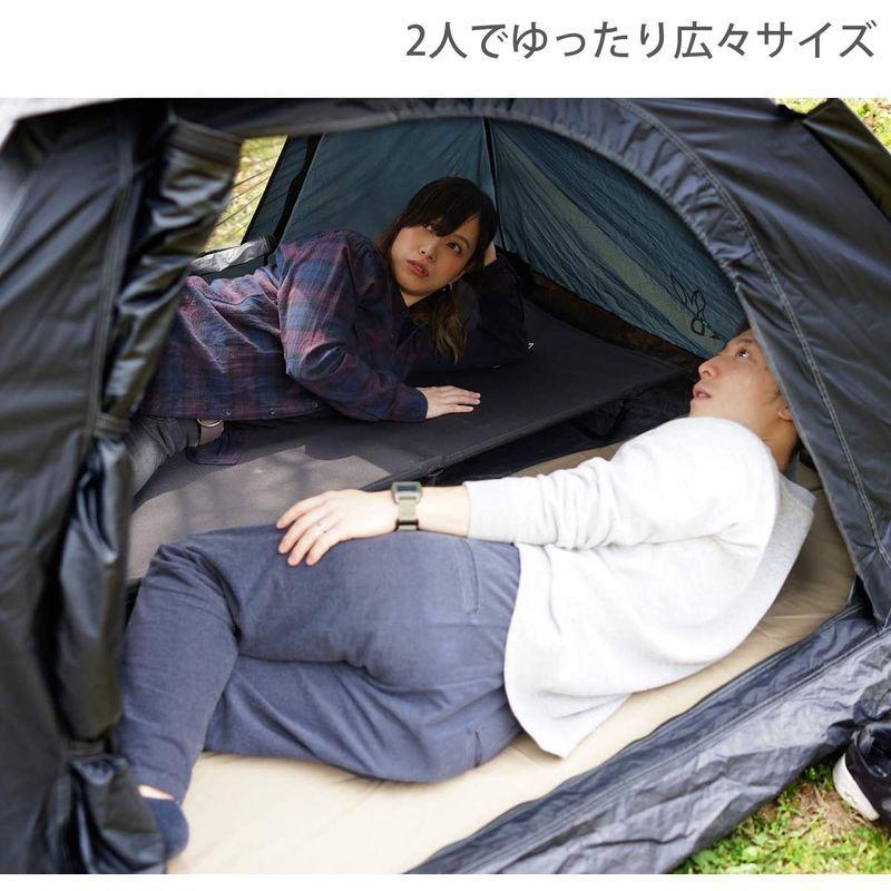 ウルトラ！ DOD(ディーオーディー) ワンタッチテント ゆったり使える 2人用 紐を引くだけ 簡単設営 T2-629-BK T2-629-BK 【1870539833】(10184円)
