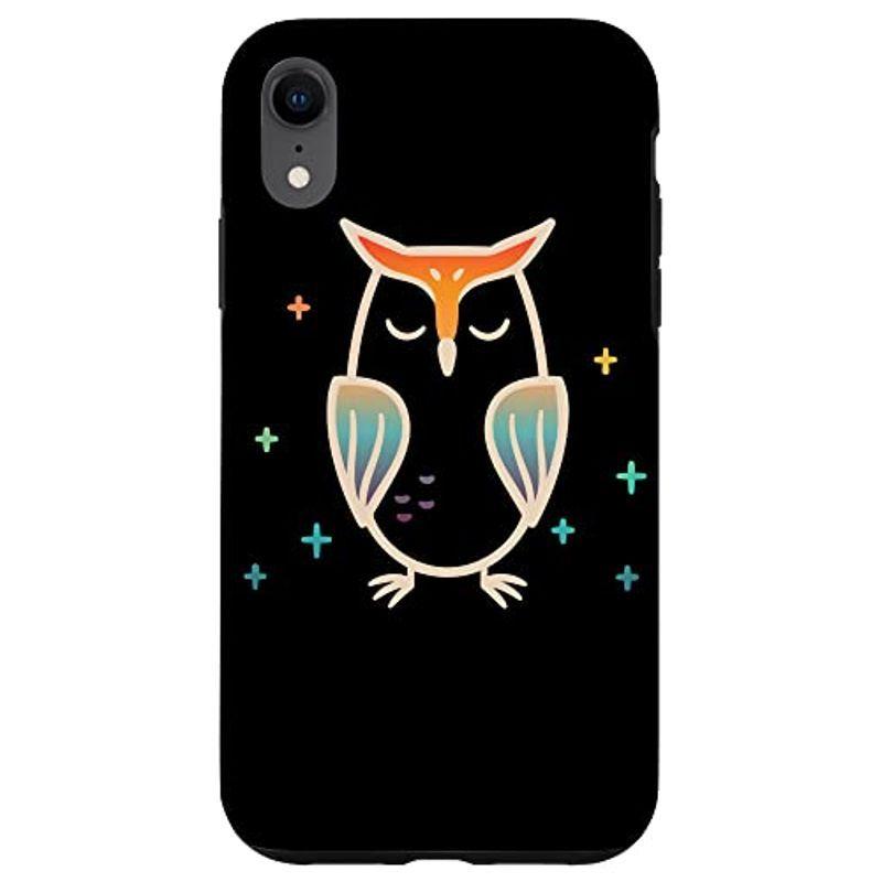 新作モデル Iphone Xr かわいいカラフルなフクロウイラスト スマホケース インテリアトレイ