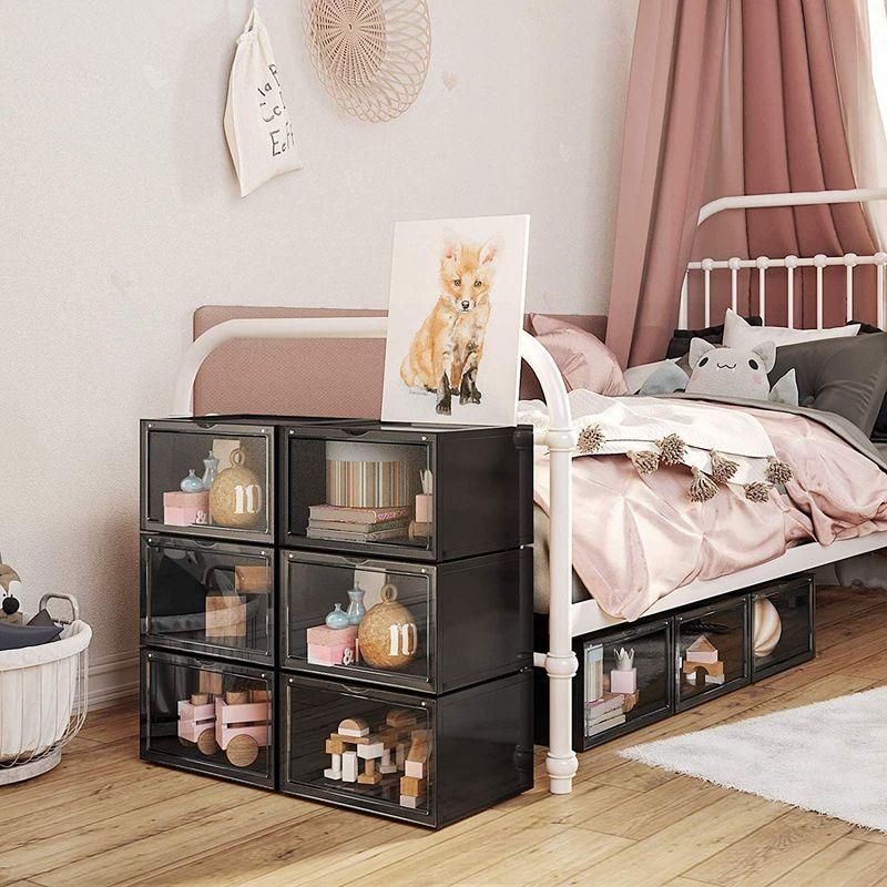 新入荷！ OTYTY シューズボックス スニーカー収納 収納ボックス 収納ケース スニーカーボックス プラスチック 靴収納 靴棚 ブラック 大容量 組 【WSO1783659925】(9711円)