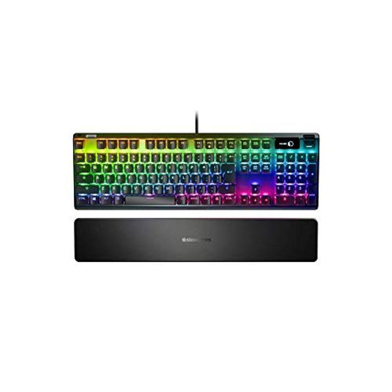 SteelSeries ゲーミングキーボード 赤軸 有線 日本語配列 有機EL 