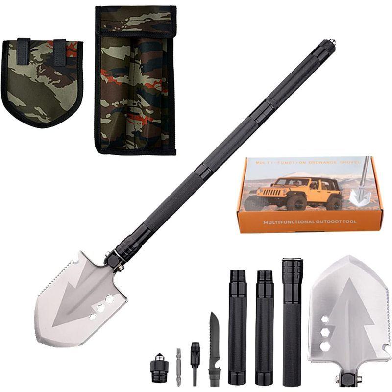 良好品 Sun Ye 折りたたみ 多機能スコップ 多機能シャベル スコップ アウトドア用スコップ 長さ 角度調整可能 組み立て式 収納パック付き あ Mwh Gov Jm