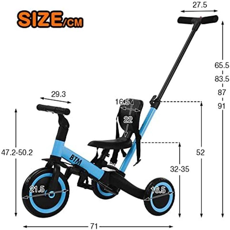 BTM 子供用三輪車 ベビーカー 5in1 三輪車のりもの 押し棒付き ペダル付き コントロールバー付き 超軽量 機能満載 自転車 おもちゃ BTM 子供用三輪車 ベビーカー 5in1 三輪車のりもの 押し棒付き ペダル付き コントロールバー付き 超軽量 機能満載 自転車 おもちゃ