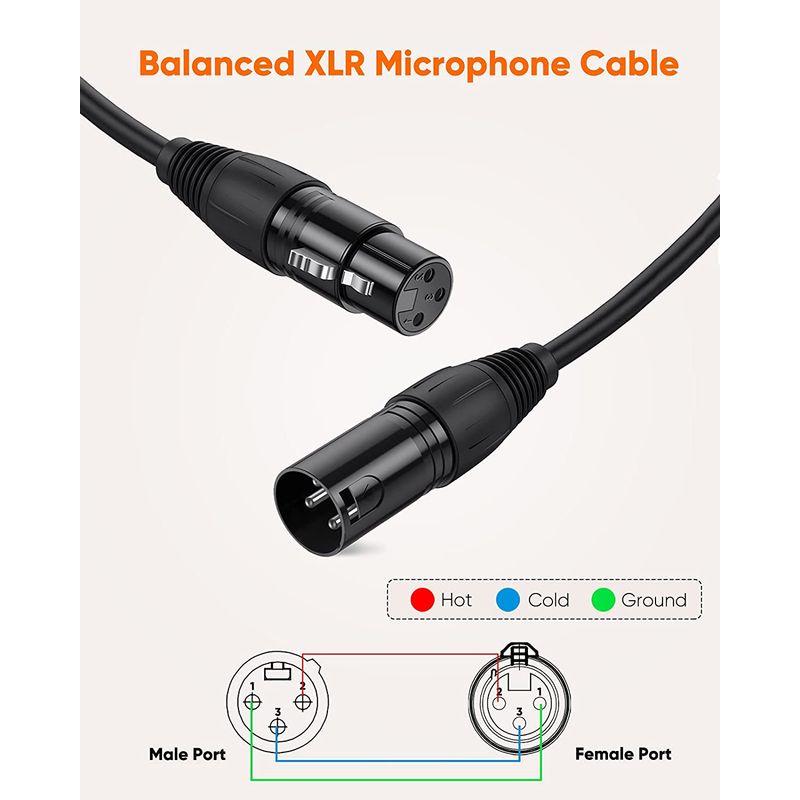 XLR変換ケーブル,CableCreation 3ピンXLR オス To メス バランスマイクロフォン変換ケーブル 録音アプリケーション、ミ DJ機材 XLR,CableCreation 2セットあり XLRオス-オス&XLRメス-メス3ピン(3PIN)アダプタ、キャノンコネクタ xlr変換
