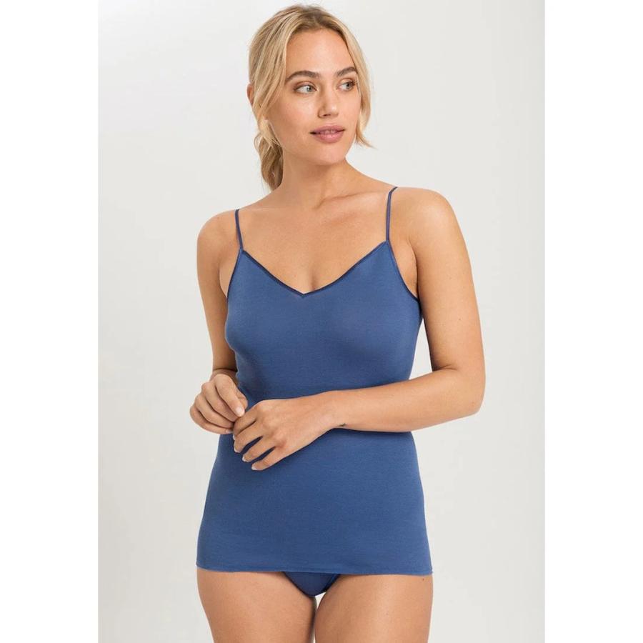 HANRO ハンロ COTTON SEAMLESS Vネック コットンキャミソール 