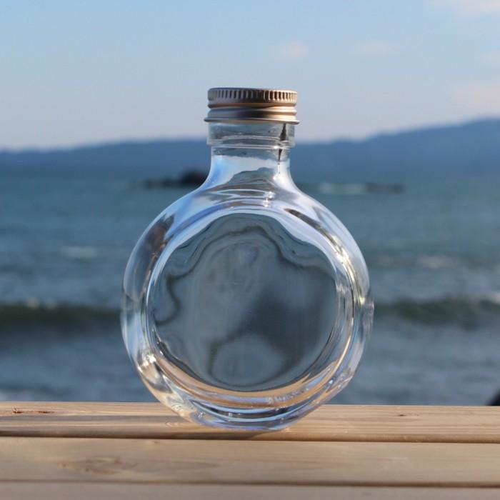 ハーバリウム 用 ネコ 瓶(サークル・スキットル) 150ml 1本 選べるキャップ付き（ゴールド・シルバー・ピンクゴールド）空ビン ボトル(キット  オイル用) :bin150w:プリザーブドフラワー maprok - 通販 - Yahoo!ショッピング