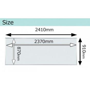 （代引不可）馬印　MAJI　series(マジシリーズ)壁掛　ホーローホワイト　無地ホワイトボード　W2410×H910mm　MH38　ヨコ使い用