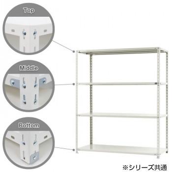 スチールラック NC1500-18 4段 間口1500×奥行450×高さ1800mm ホワイトの画像