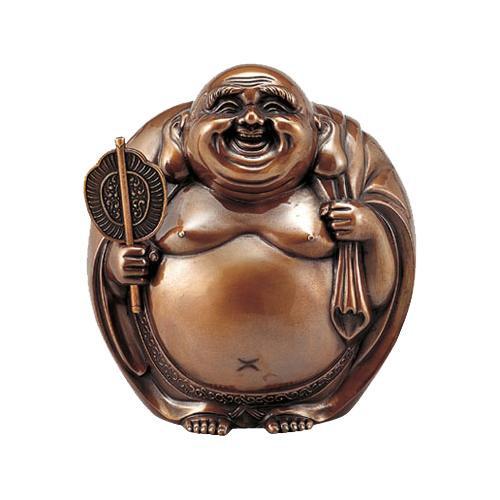 高岡銅器　銅製置物　山吹色　招福　布袋　中 39-16