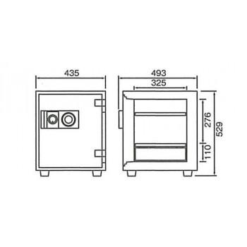 （代引不可）ダイヤセーフ　家庭用耐火金庫　ダイヤルロック(ダイヤルタイプ)　D52-DX｜mapsmarket｜03