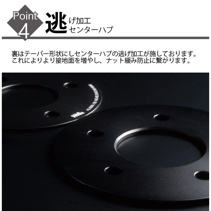 MAQs 100 4H 3mm ホイールスペーサー AL7075-T6 MAQs アルミ スチール