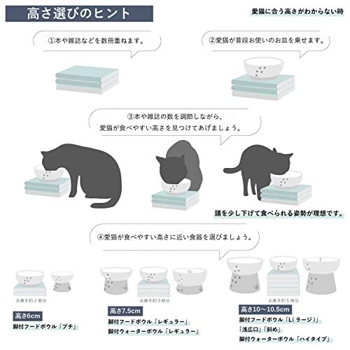 猫壱（necoichi）ハッピーダイニング 猫用 脚付フードボウル L 猫柄 すべり止め｜maquilla｜07