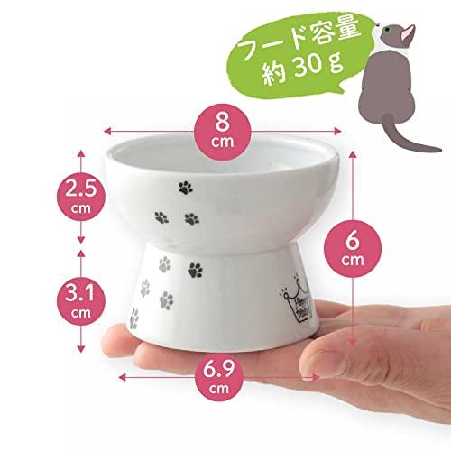 猫壱（necoichi） ハッピーダイニング 猫用 脚付フードボウル プチ 猫柄（旧おや｜maquilla｜02