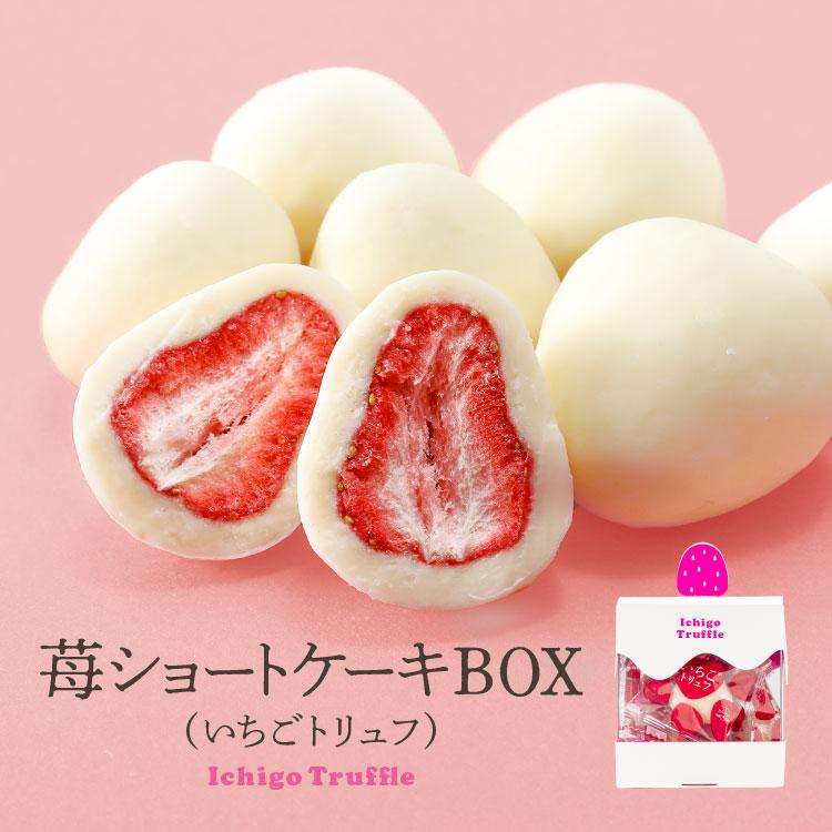ホワイトデー チョコ 苺ショートケーキBOX（いちごトリュフ） 40g お