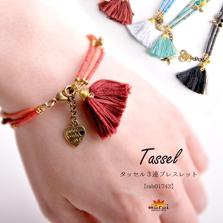 完売品　favier タッセルブレスレット タッセルプチストーンブレスレット 【メール便可】｜マライカ公式通販