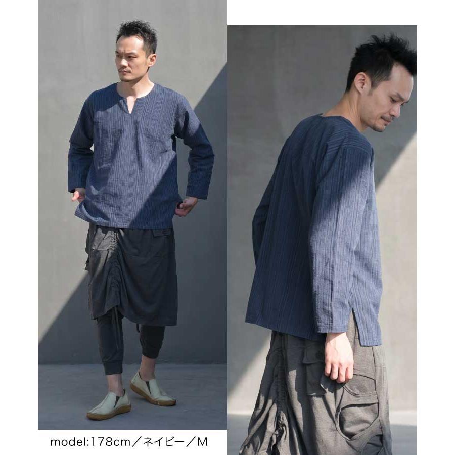萌　カットソーブラウス　M～L marai（マーライ） Tシャツ カットソー メンズ レディース 長袖 ユニ