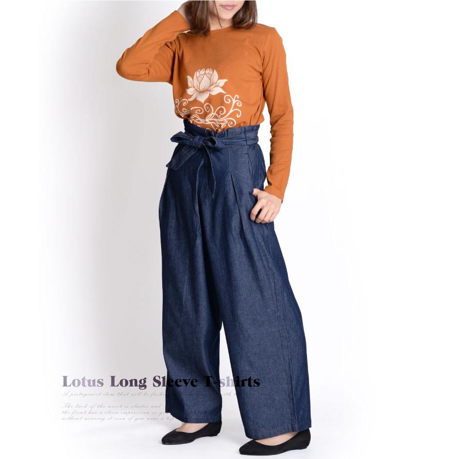 marai Tシャツ 長袖 レディース 綿100％ 長袖Tシャツ ロングTシャツ 