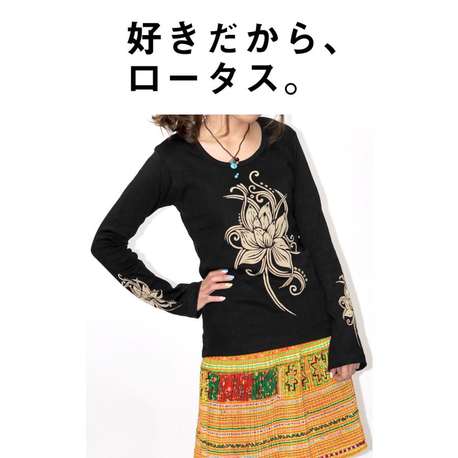 marai（マーライ） カットソー レディース 長袖 花柄 エスニック