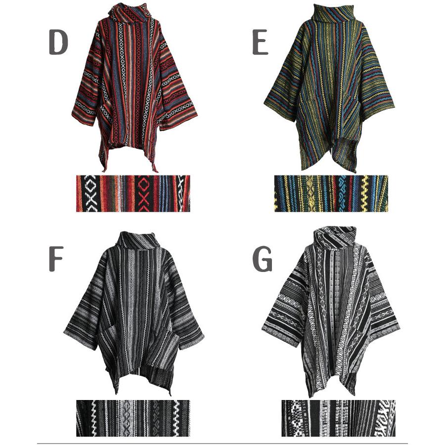 アジアン　エスニック　家紋柄　ロングトップス marai ロングパーカー ハイネック メンズ レディース プル