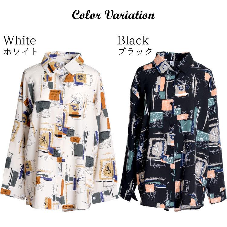 まりこの部屋 プリント柄ロングシャツブラウス marai（マーライ） ブラウス シャツ 柄 レディース プリント シャツ