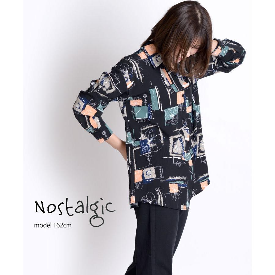 まりこの部屋 プリント柄ロングシャツブラウス まりこの部屋 プリント柄ロングシャツブラウス セール】 【洗濯